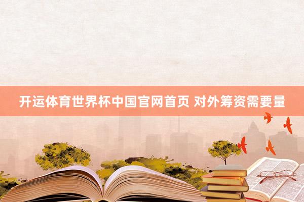 开运体育世界杯中国官网首页 对外筹资需要量
