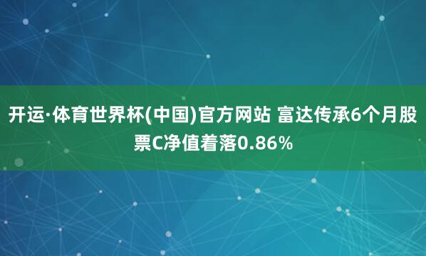 开运·体育世界杯(中国)官方网站 富达传承6个月股票C净值着落0.86%