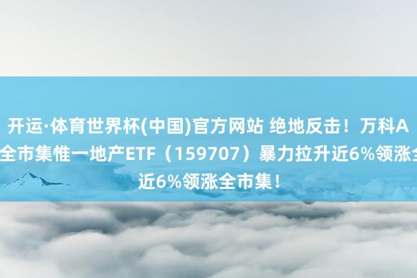 开运·体育世界杯(中国)官方网站 绝地反击！万科A涨停，全市集惟一地产ETF（159707）暴力拉升近6%领涨全市集！